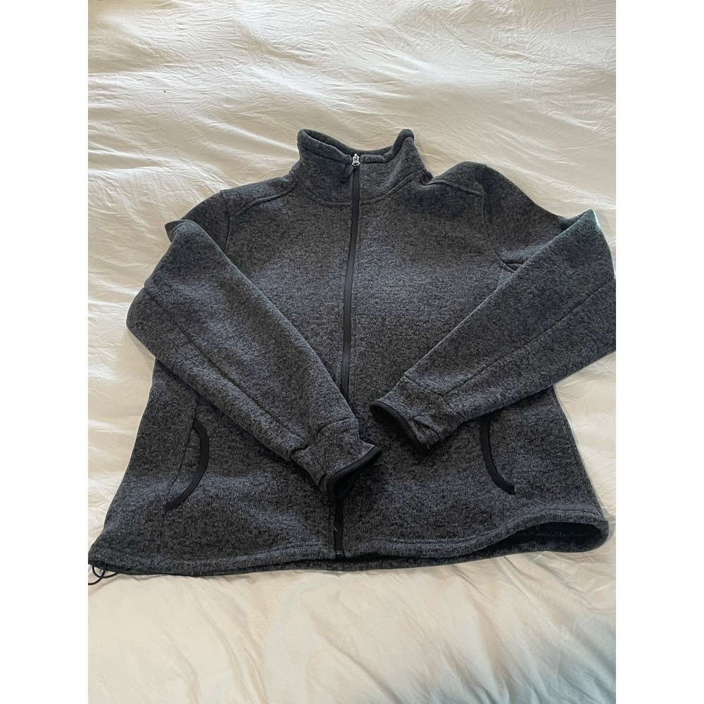 Charles River Apparel Women's Full Zip Jacket XL Charcoal Grey Polyester Casual